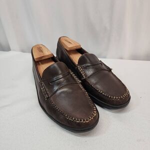 Cole Haan Size 10 Men's French Cup Penny Loafers Brown Leather Diving Moccasin C